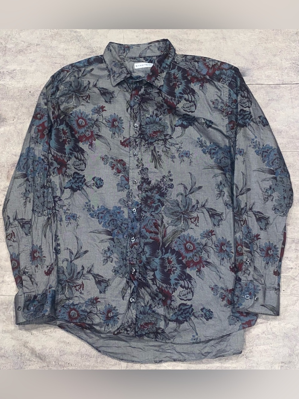 $495 Etro Floral Print Long Sleeve Button UpCasual Dress Shirt 2XL 46 Italy Mens